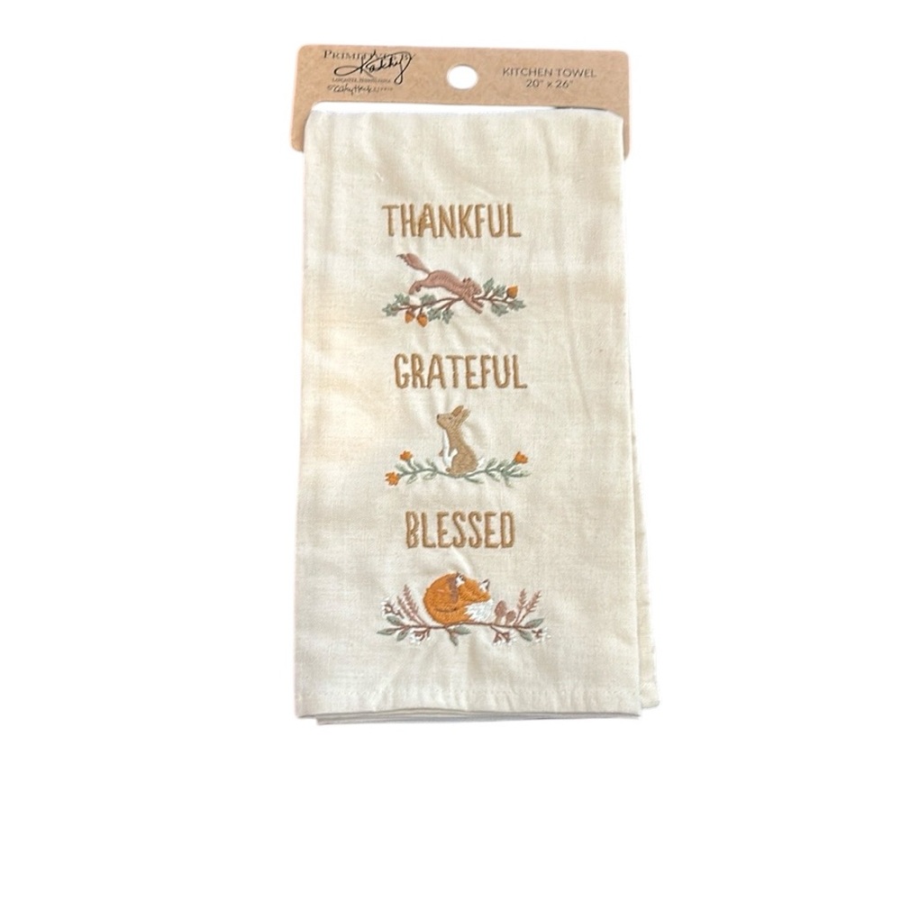 Thankful Grateful Blessed Kitchen Towel